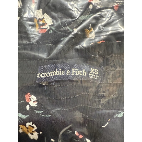 Abercrombie and Fitch Midi Black floral dress Size XS - Picture 4 of 4